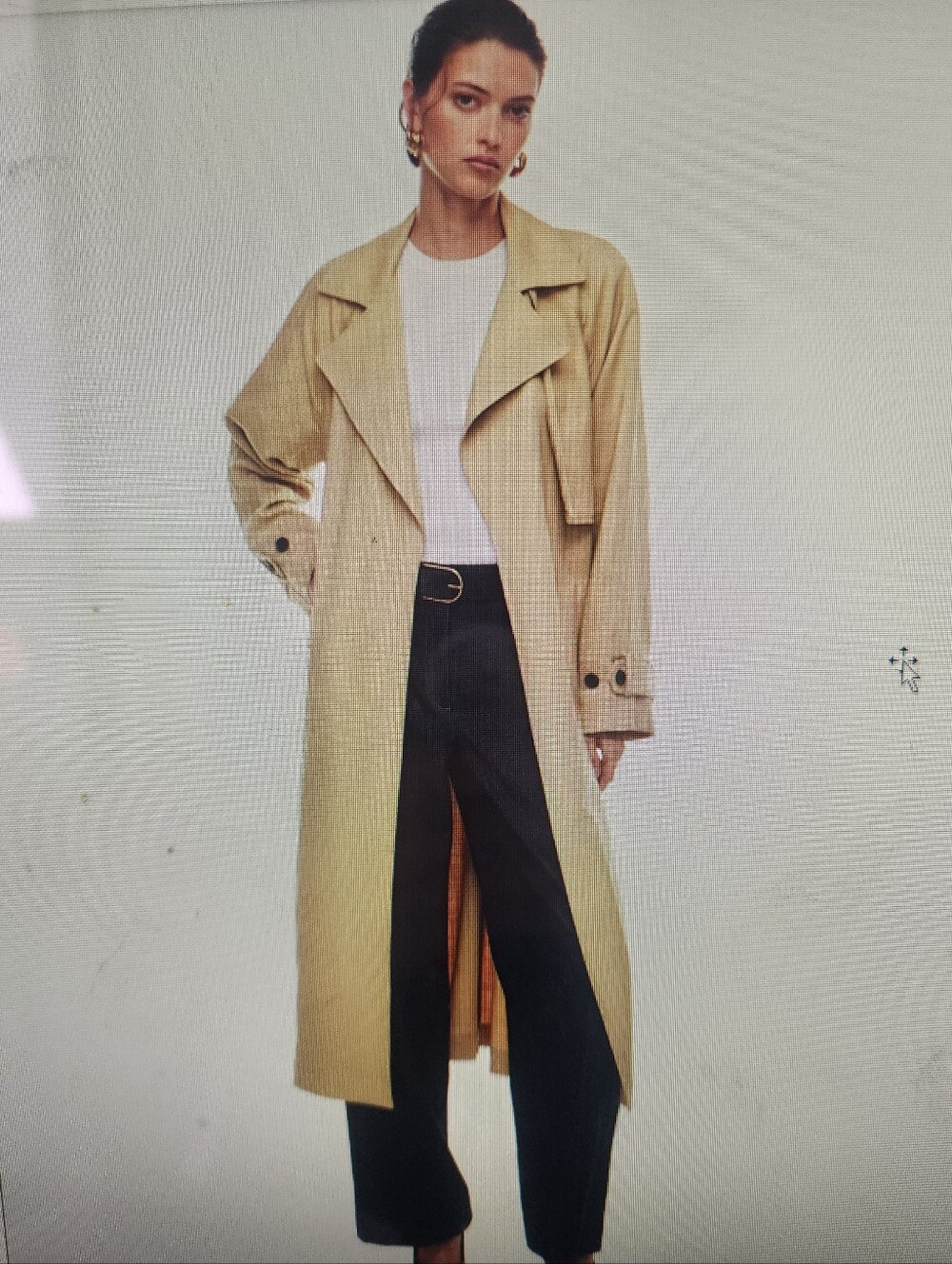 Babaton Cultivate By Aritzia Beige Long Trench Coat